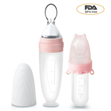 Set de hrănire pentru bebeluși Papa Bebe, 6 luni+, diverse culori, silicon, 21x5 cm